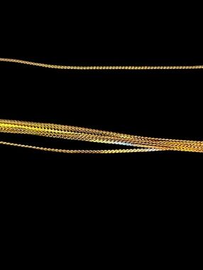 14k Gold Stainless Steel Demi-Fine 0.8mm S-Link Chain Necklace - 15"+2" ext.